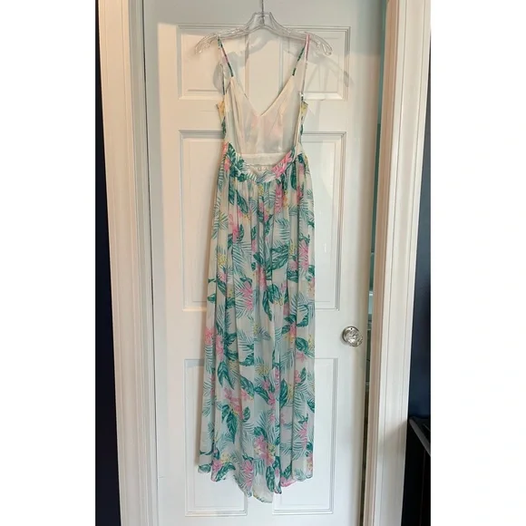 NWOT Pink Lily It’s Love At First Sight Ivory Floral Maxi Dress - Picture 3 of 6